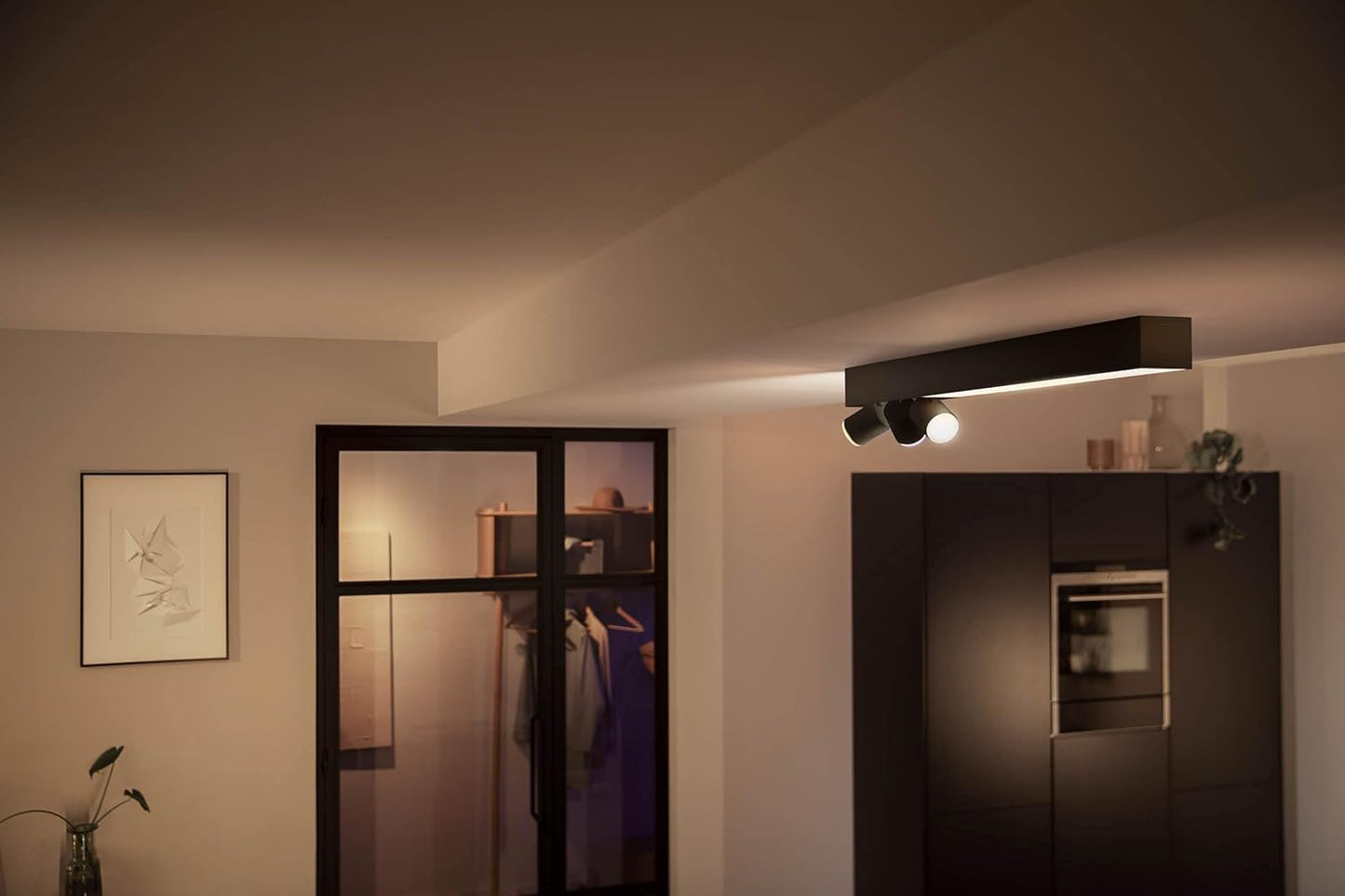 Philips Hue Centris Smart Ceiling Bar Light - 3-Spot Black