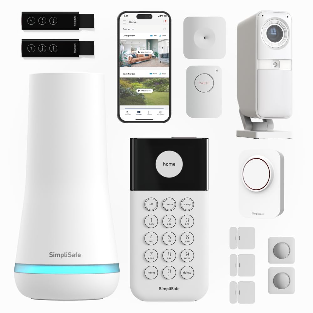 SimpliSafe 13-Piece Wireless Smart Home Alarm System - White
