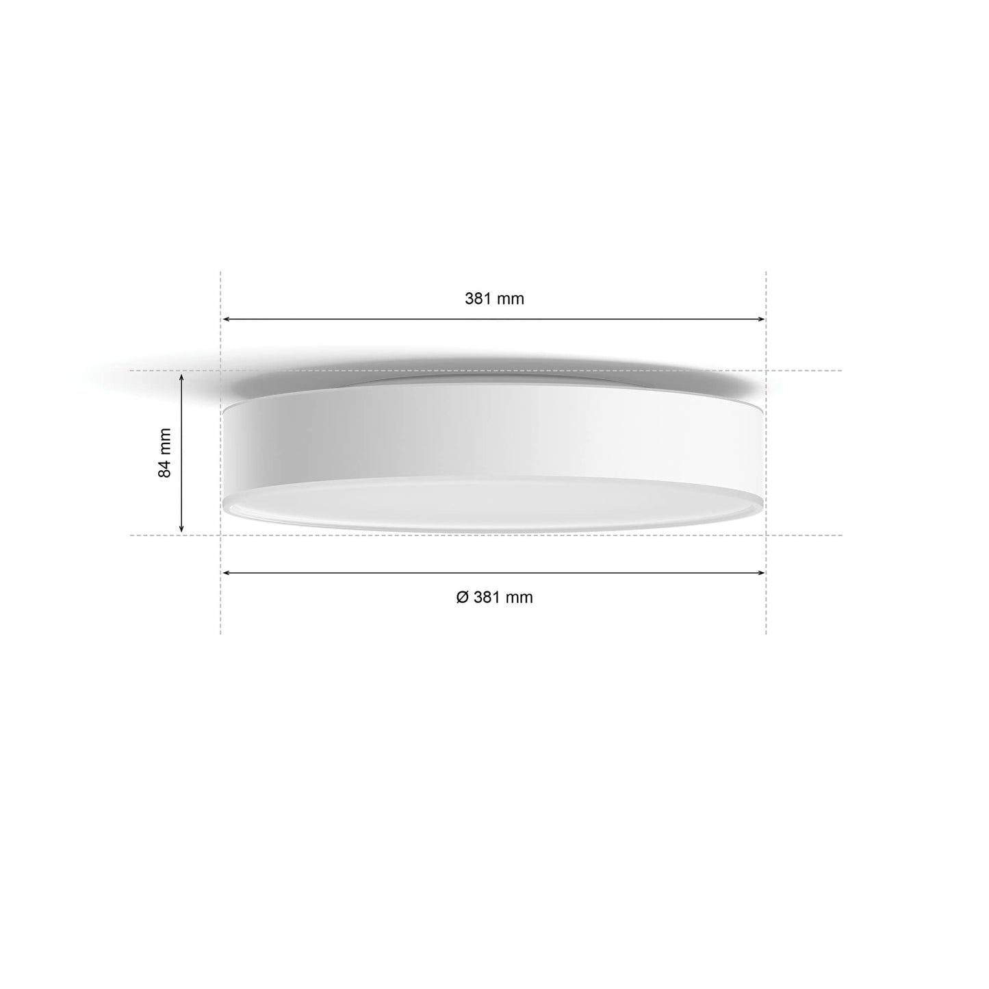 Philips Hue Devere Smart LED Bathroom Ceiling Light - White
