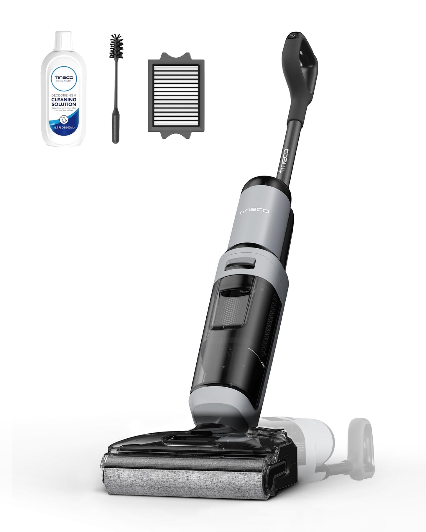 Tineco FLOOR ONE i5 Stretch Wet Dry Vacuum Cleaner, Vacuum & Mop in One Step, 20kpa Powerful Suction, 180° Lay-flat Design, Anti-Tangle Design, Dual-sided Edge Cleaning, Up to 30* minutes Runtime