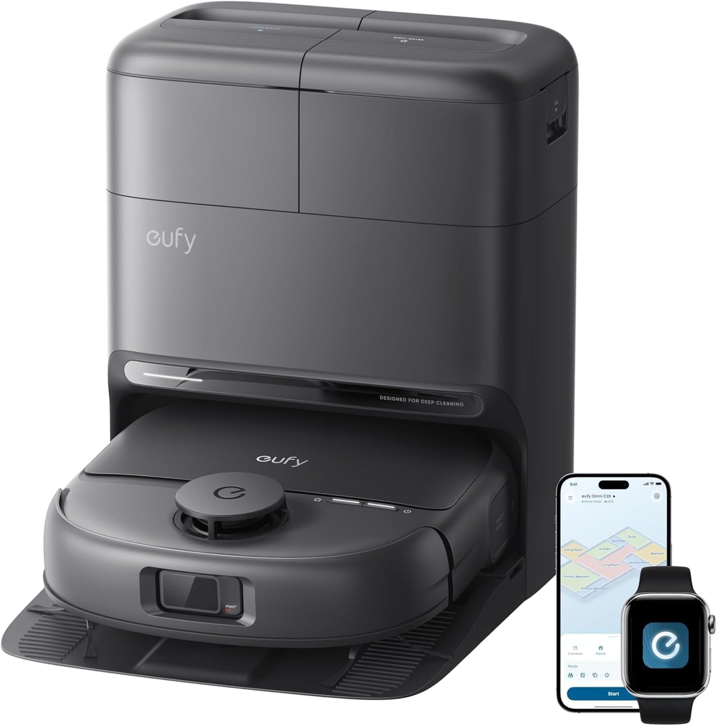 eufy C28 Omni Robot Vacuum and Mop - Black 15,000Pa
