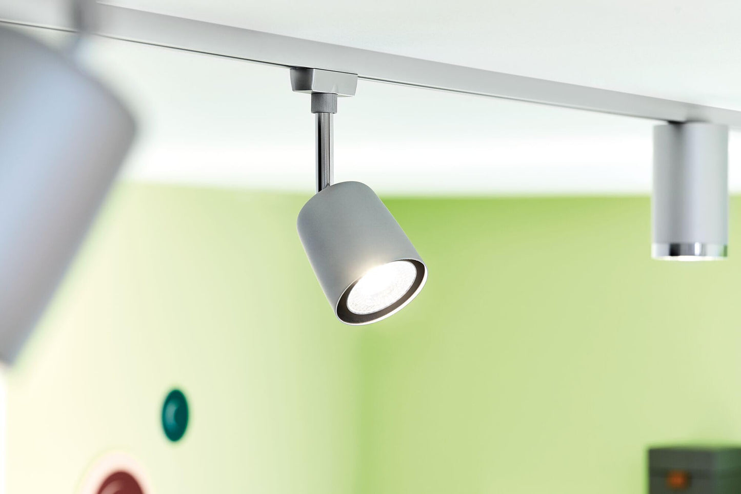 Paulmann URail Basic Set Cover - Chrome Matt 3-Light Rail System