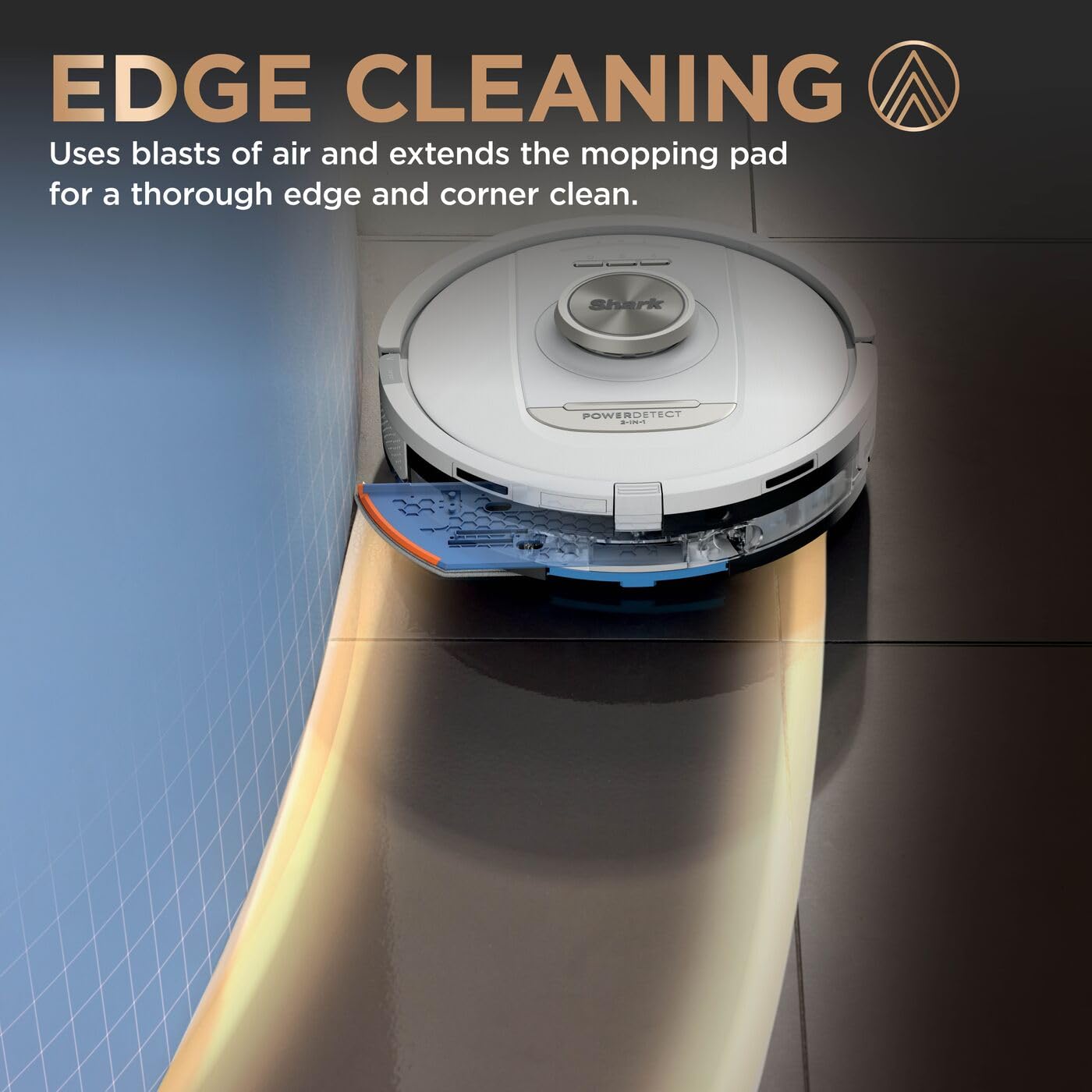 Shark PowerDetect Robot Vacuum and Mop with 60-Day Self-emptying and Cleaning Base - 3D LiDAR Navigation - Wi-Fi/App - 4 Anti-microbial Pads, 2 Odour Cartridges and 2 Brushes Incl. - White