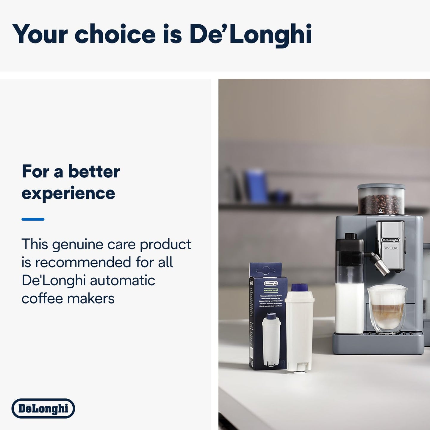 De Longhi Water Filter DLSC002 (Pack of 1), White