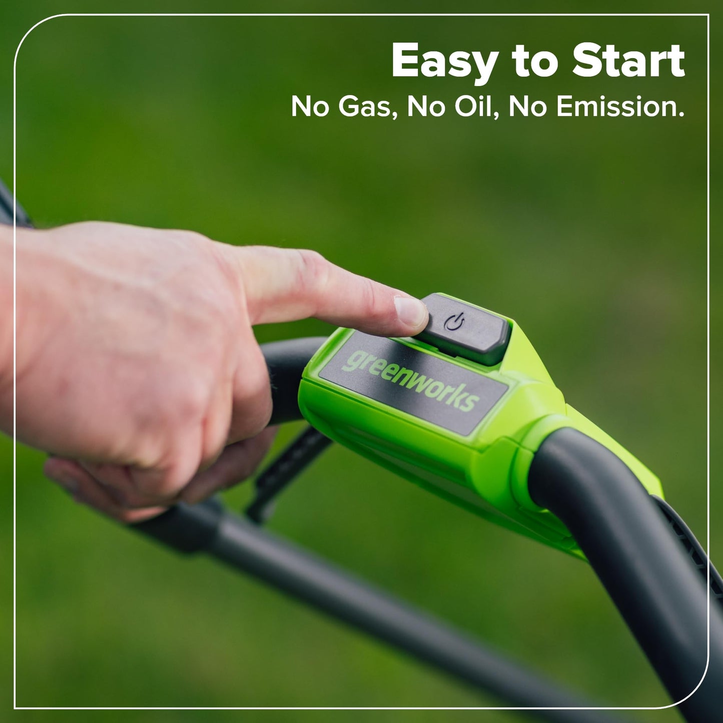 Greenworks 48V (24V x 2) Cordless Lawnmower for Large Lawns up to 400m2, 35cm Cutting Width, 40L Bag, Lawnmower with Two 4Ah Batteries and Twin Charger, 3 Year Guarantee MO48L421-01