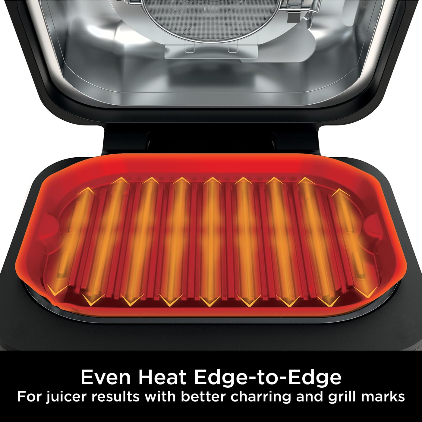 Ninja Foodi MAX PRO Health Grill, Flat Plate & Air Fryer 3.8L with Digital Cooking Probe, 7-in-1, Air Fry, Bake & more, Dishwasher Safe Parts, Cleaning Brush, Large Grill Plate, Silver/Black AG651UK