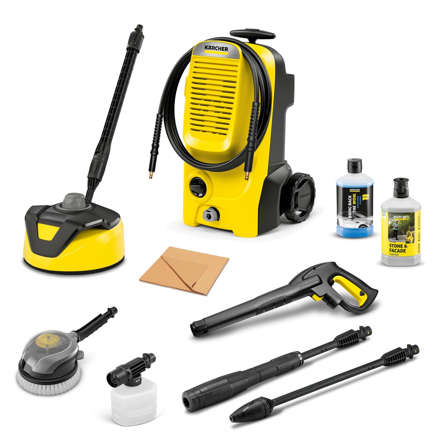 Kärcher pressure washer K 5 Classic Car&Home, pressure: max 145 bar, delivery speed: 500 l/h, surface power: 40 m²/h, incl. car kit, yellow
