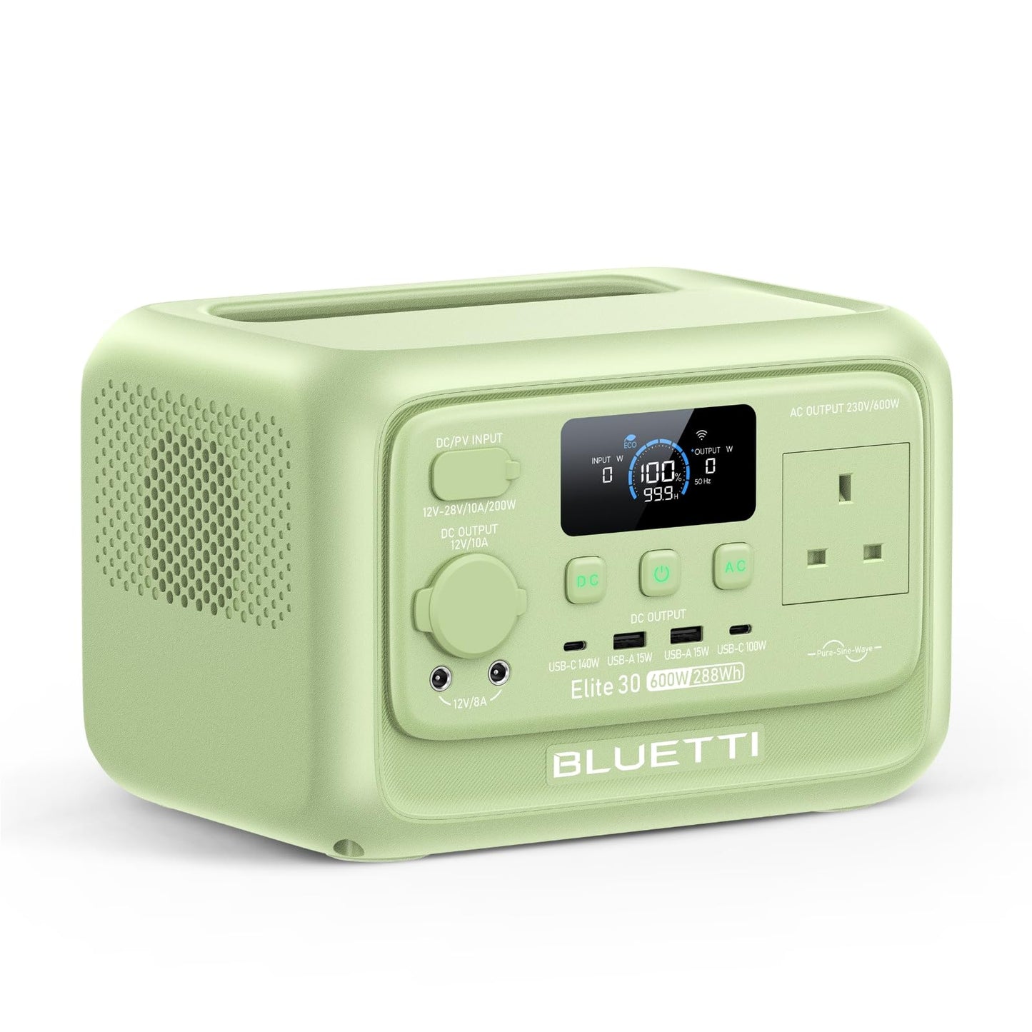 BLUETTI Elite 30 V2 Portable Power Station 288Wh Meadow Green