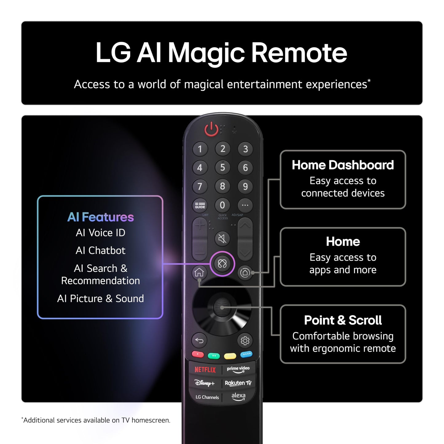 LG OLED65C55LA 65" 4K OLEDevo Smart TV - Dark Titan Silver