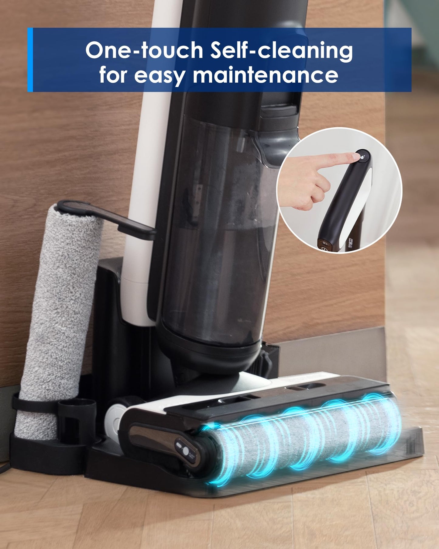 Tineco Floor ONE S6 Cordless Wet Dry Vacuum Floor Cleaner Washer Mop All-in-One for Hard Floors, LED Display, Long Runtime, Dual-Sided Edge Cleaning, Self-Cleaning