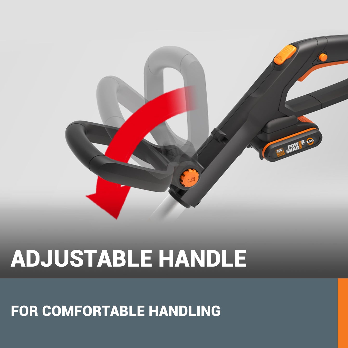 WORX WG163E 18V (20V MAX) Cordless Grass Trimmer With Command Feed And 2 Batteries Strimmer Line Strimmers Edge Cutter Black, Cutting width 30 cm, Line Diameter 1.65 mm