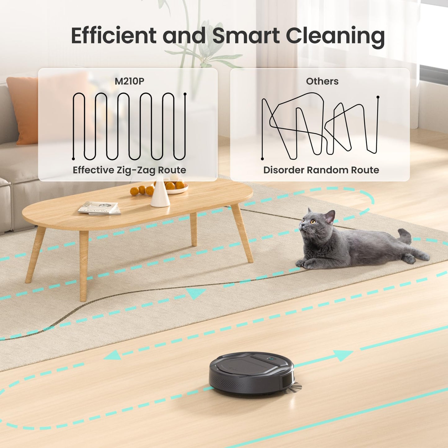 Lefant M210P Robot Vacuum Cleaner - Grey 2200Pa Suction