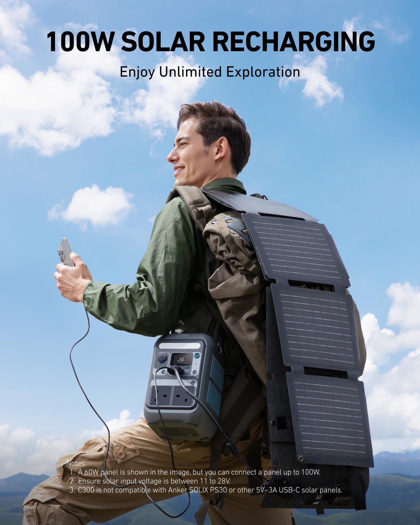Anker SOLIX C300 Portable Power Station 288Wh 300W