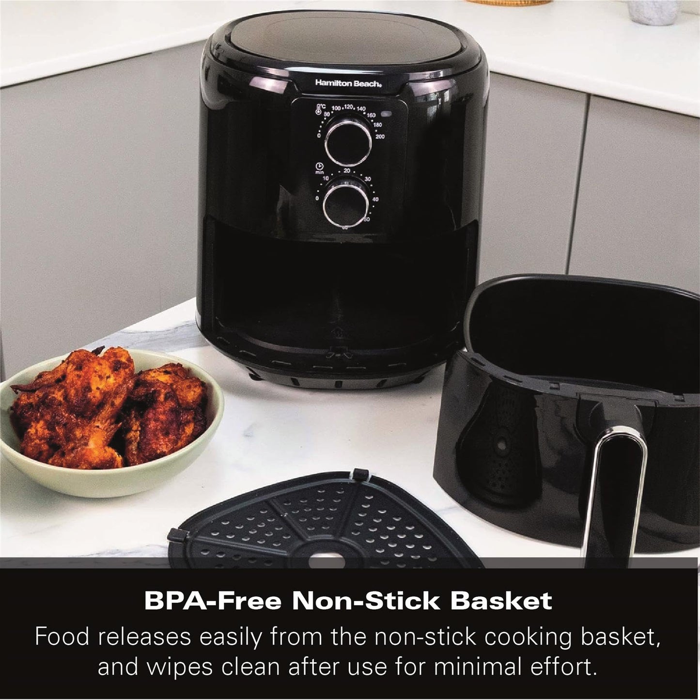 Hamilton Beach SimpliFry 4.2L Air Fryer - Black HB4001