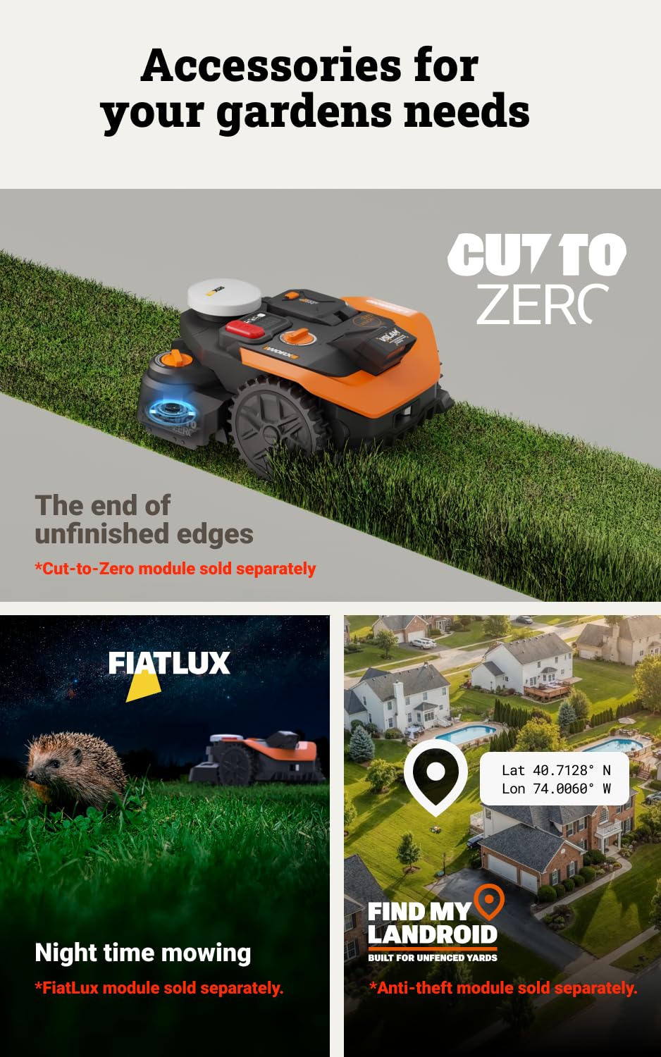 WORX Landroid Vision Cloud WR305E 2WD Robotic Lawnmower without Boundary Cable for 500 m² (AI Obstacle Detection, VSLAM+ RTK Cloud Navigation, Auto Mapping, App Control)