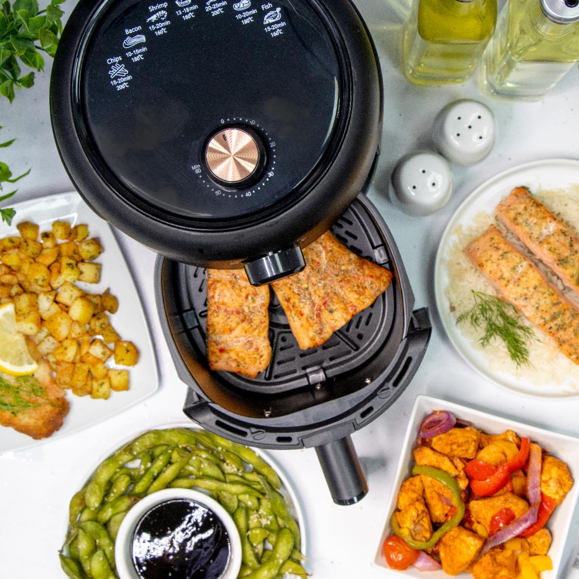 Quest 2.3L Compact Air Fryer - Black 1000W