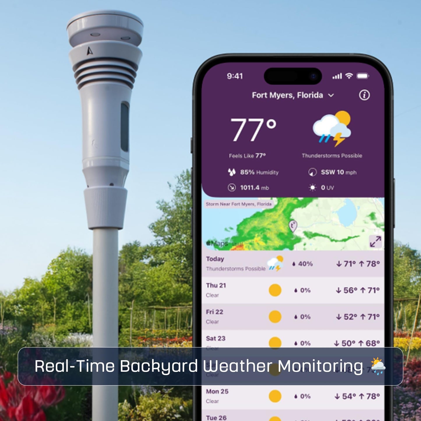 WeatherFlow Tempest Smart Weather Station with AI Forecasting