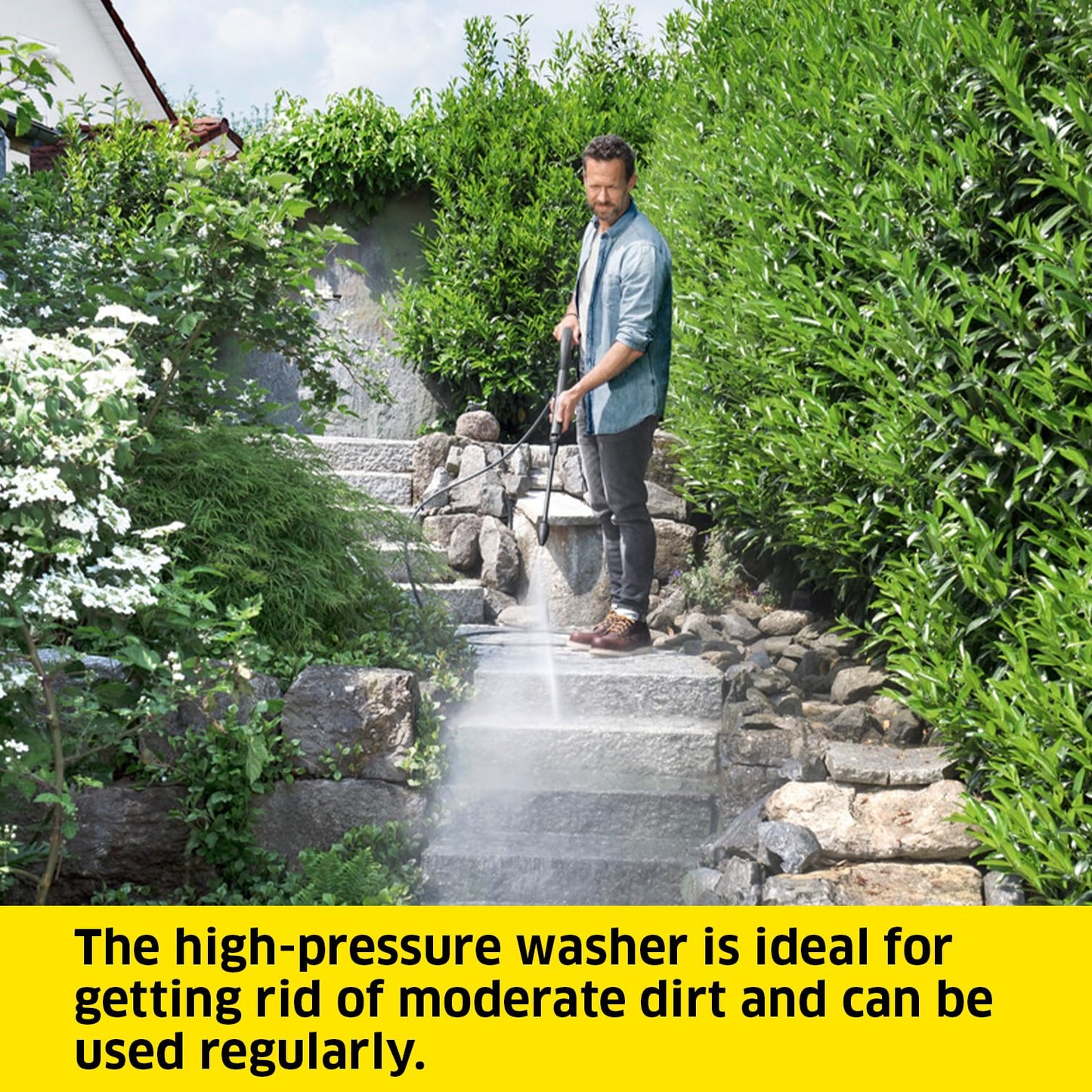 Kärcher K 5 Classic Home Pressure Washer, Pressure: max. 145 bar, Flow Rate: 500 l/h, Area: 40 m²/h, Water Filter, Weight: 5.6 kg, high-Pressure Gun, Dirt Blaster, Spray Lance, Home Kit