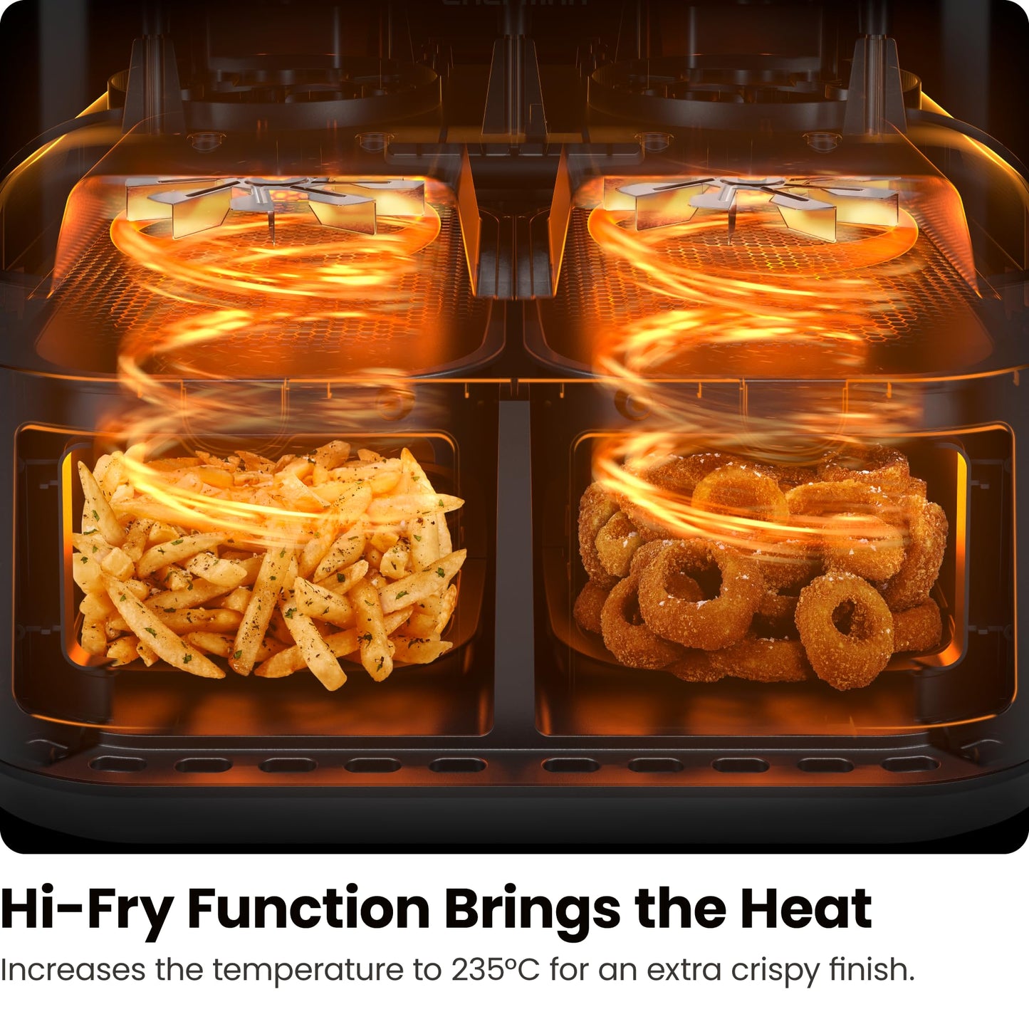 Chefman 5.6L Dual Air Fryer Oven - Black