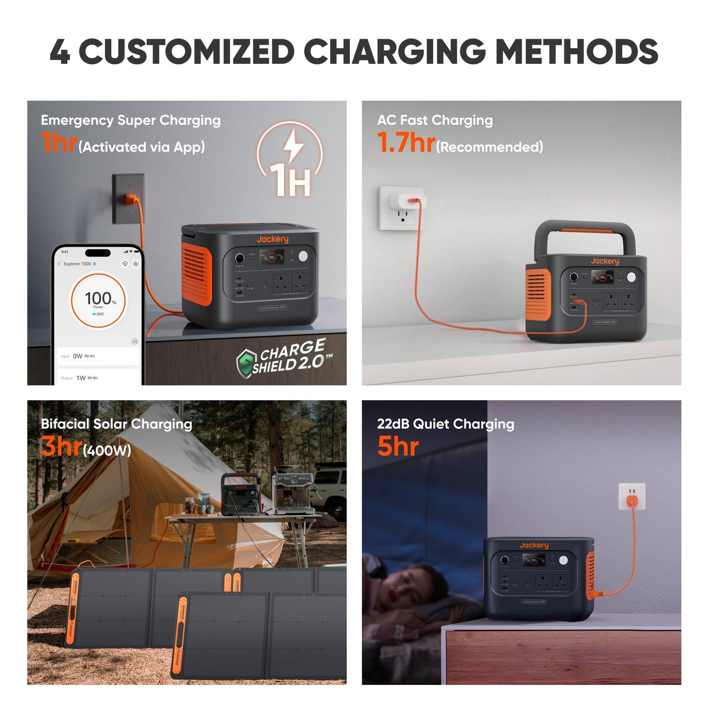 Jackery Explorer 1000 v2 Portable Power Station 1070Wh Orange
