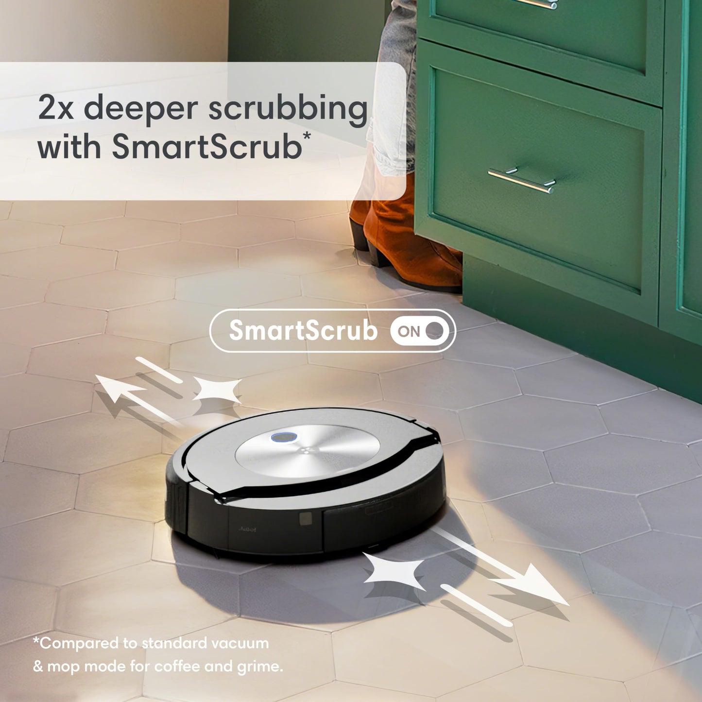 iRobot Roomba Combo j7+ Self-Emptying Robot Vacuum & Mop - Fully Retractable pad, Identifies & Avoids Obstacles, Smart Mapping, Alexa, Ideal for Pets