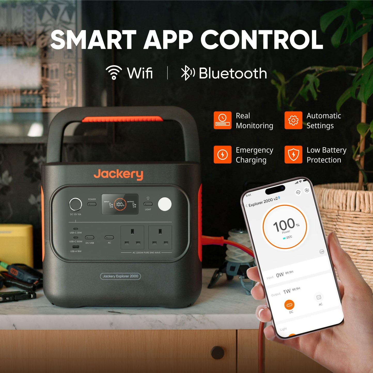 Jackery Solar Generator 2000 v2 2042Wh 2200W with 200W Panel