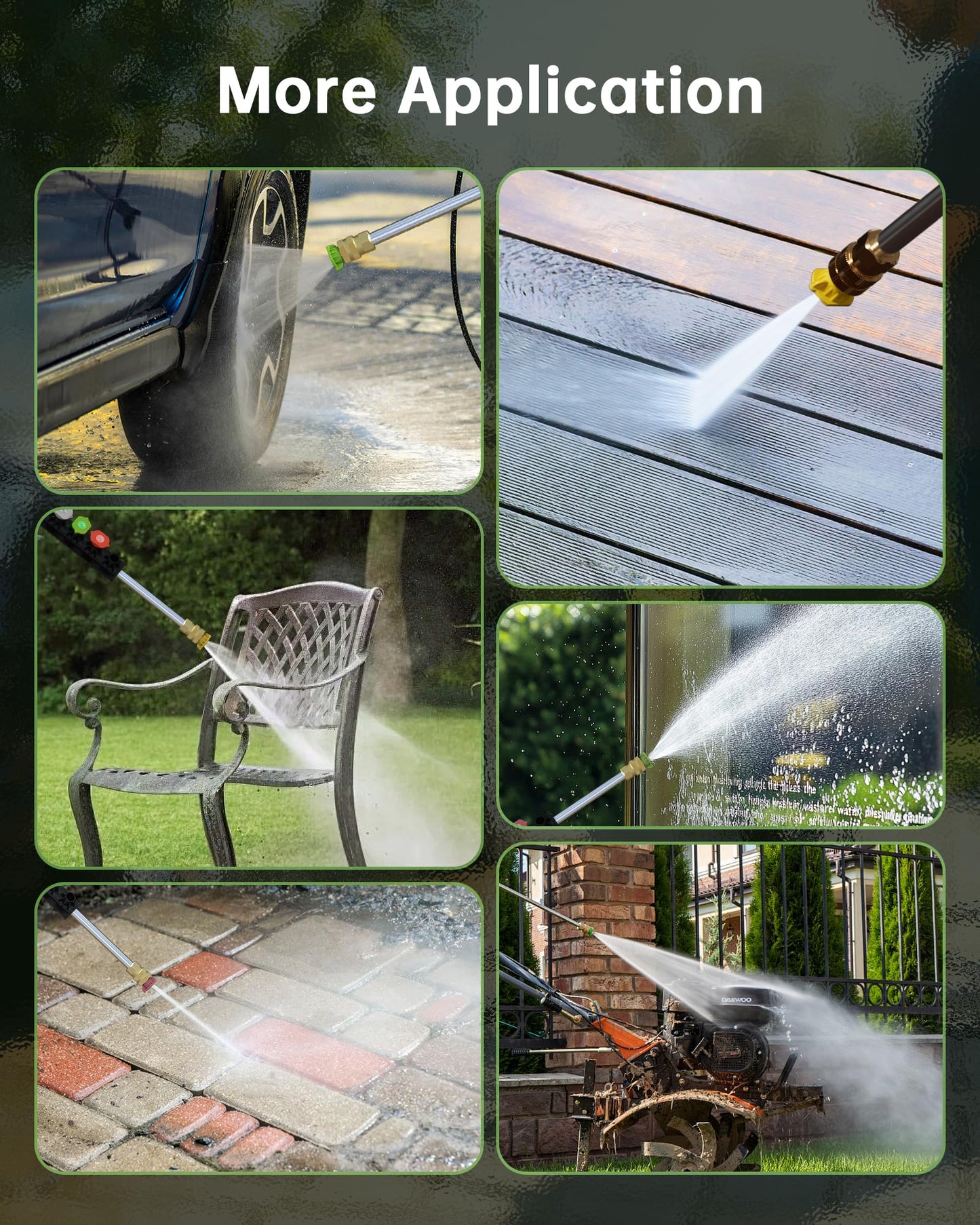 ETOOLAB Pressure Washers, 160Bar 450L/H Electric Power Washers with Foam Cannon, 4 Nozzles, 15M Total Long High Pressure Washer for Cars, Fences, Patios, Decks, Patios and Driveway