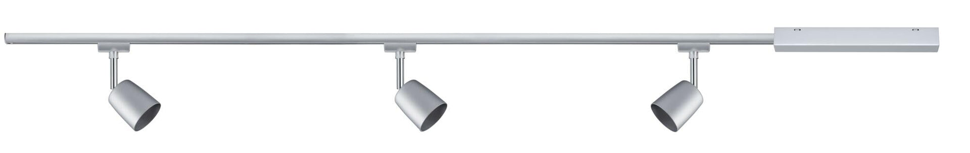 Paulmann URail Basic Set Cover - Chrome Matt 3-Light Rail System