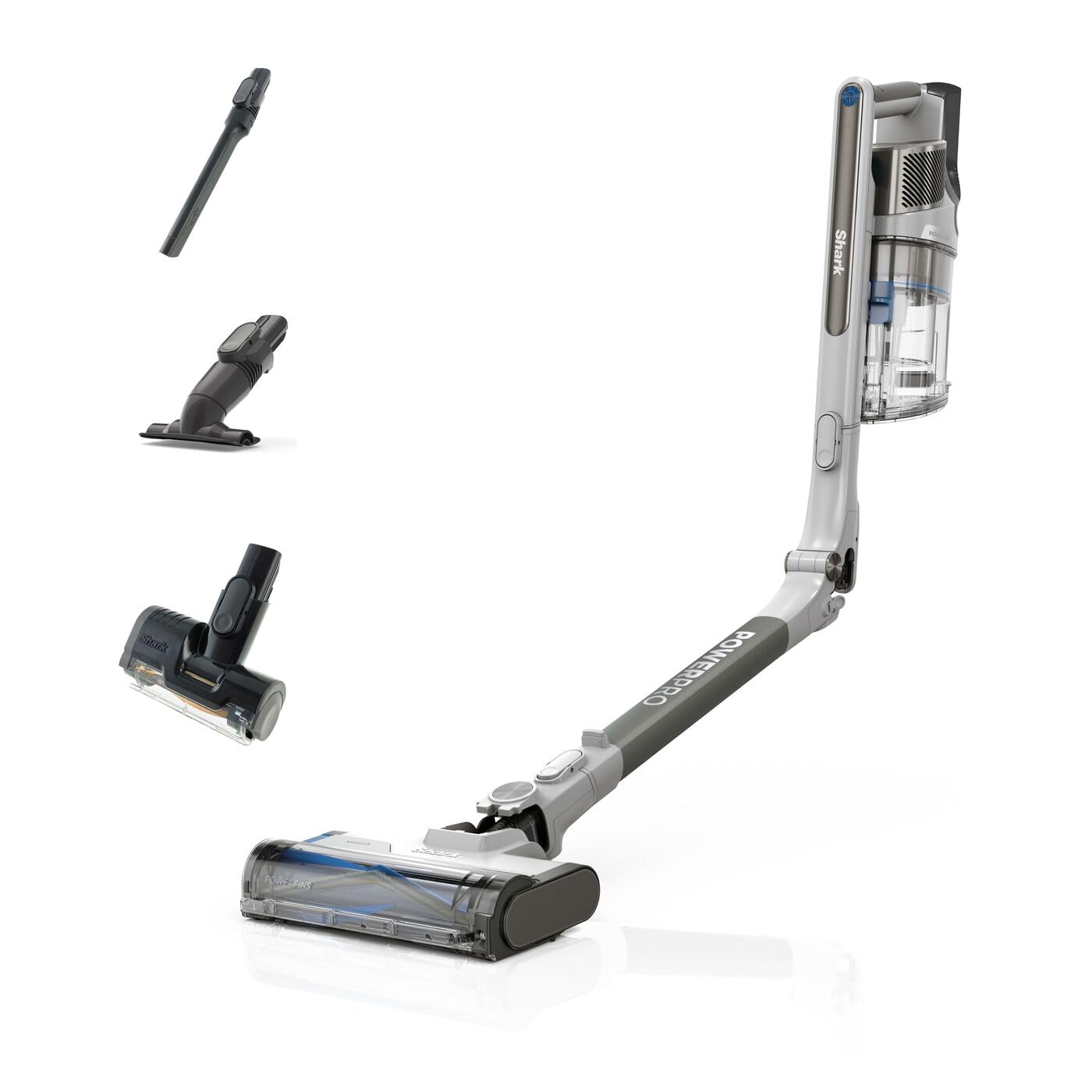 Shark PowerPro Pet Cordless Stick Vacuum Cleaner, Lightweight, Floor Detect Technology, Anti-Hair Wrap Technology, Anti-Allergen Complete Seal, Flexible, Handheld mode, Java Metallic, IZ380UKT