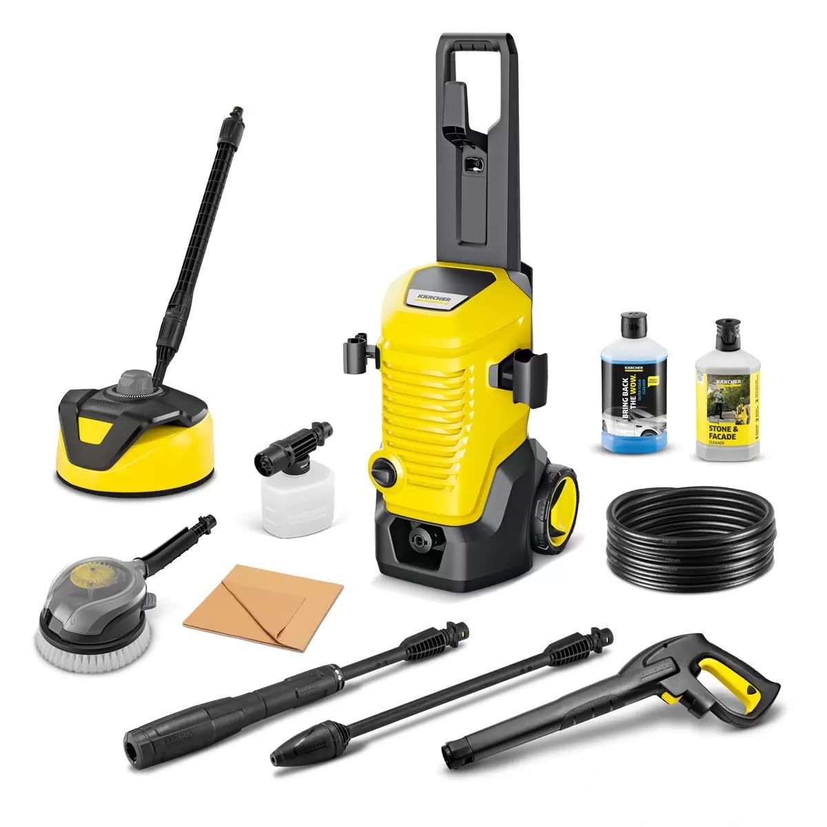 Kärcher K5 WCM Car and Home Pressure Washer max. 145 bar, flow rate: 500 l/h, area: 40 m²/h, high-pressure gun, dirt blaster, spray lance, Home Kit, Car Kit