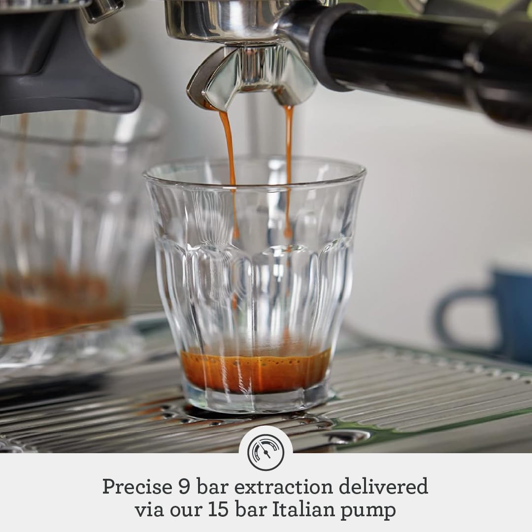 Sage - The Barista Express - Bean to Cup Coffee Machine with Grinder - Manual Tamping, Manual Milk Frother, PID Temp Control - Brushed Stainless Steel