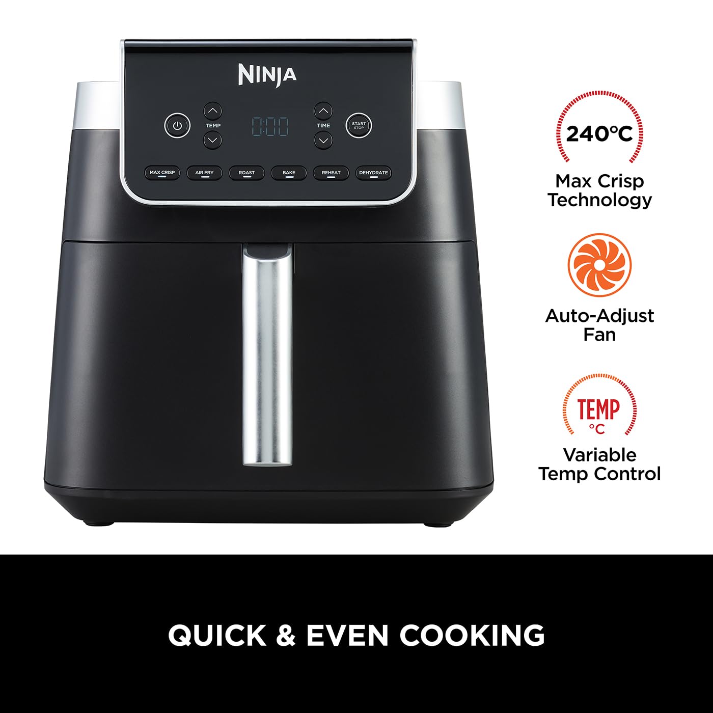 Ninja Air Fryer Max Pro 6.2L - Grey AF180UK
