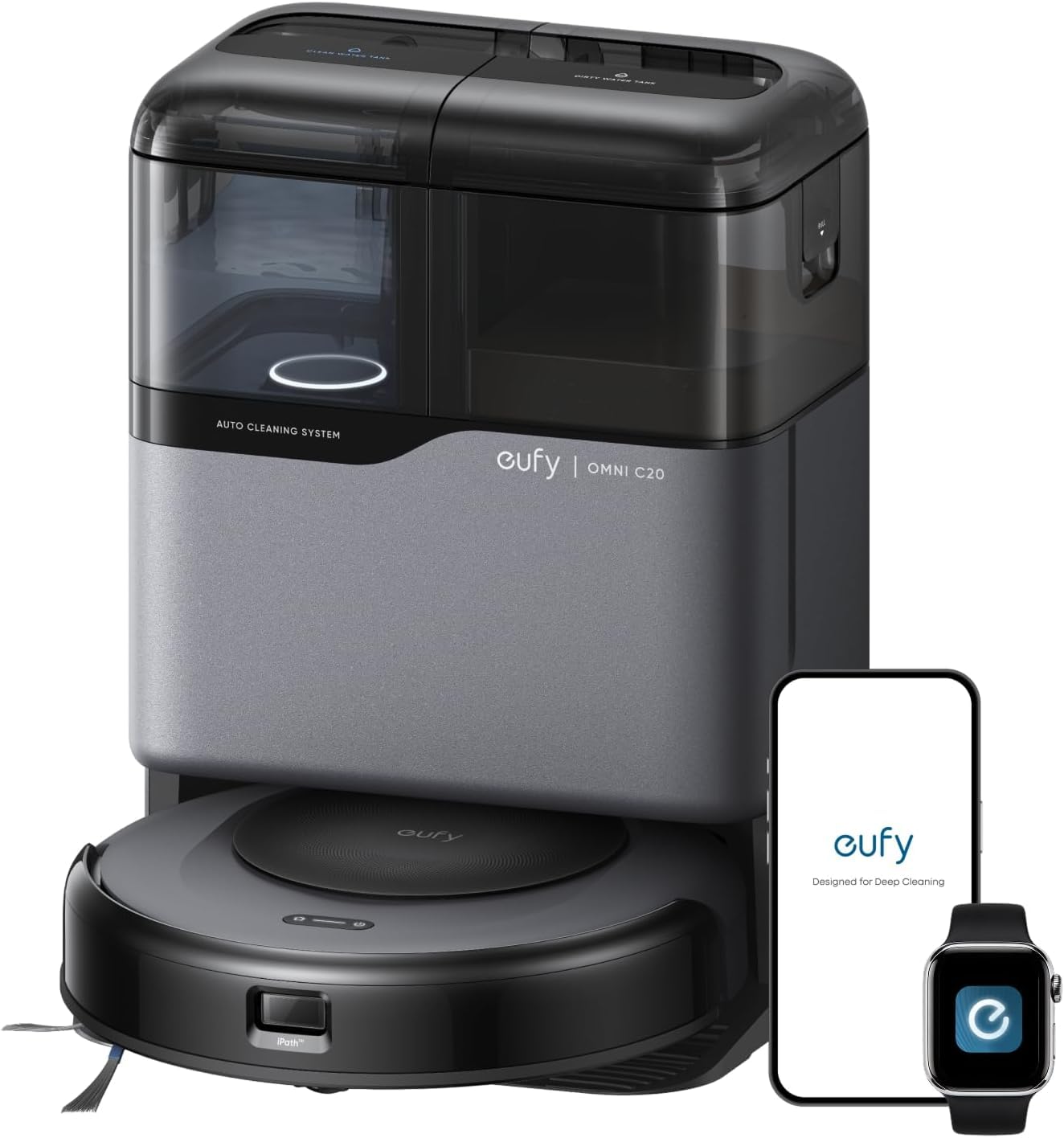 Eufy Omni C20 Robot Vacuum and Mop - Black 7000 Pa