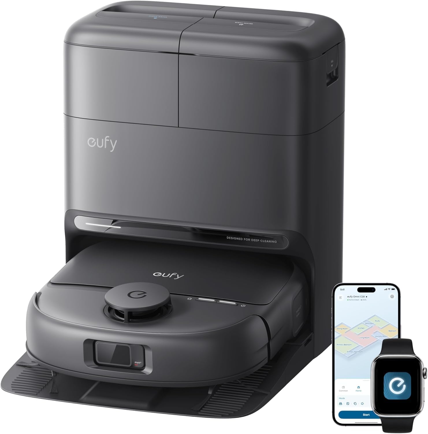 eufy C28 Omni Robot Vacuum and Mop - Black 15,000Pa