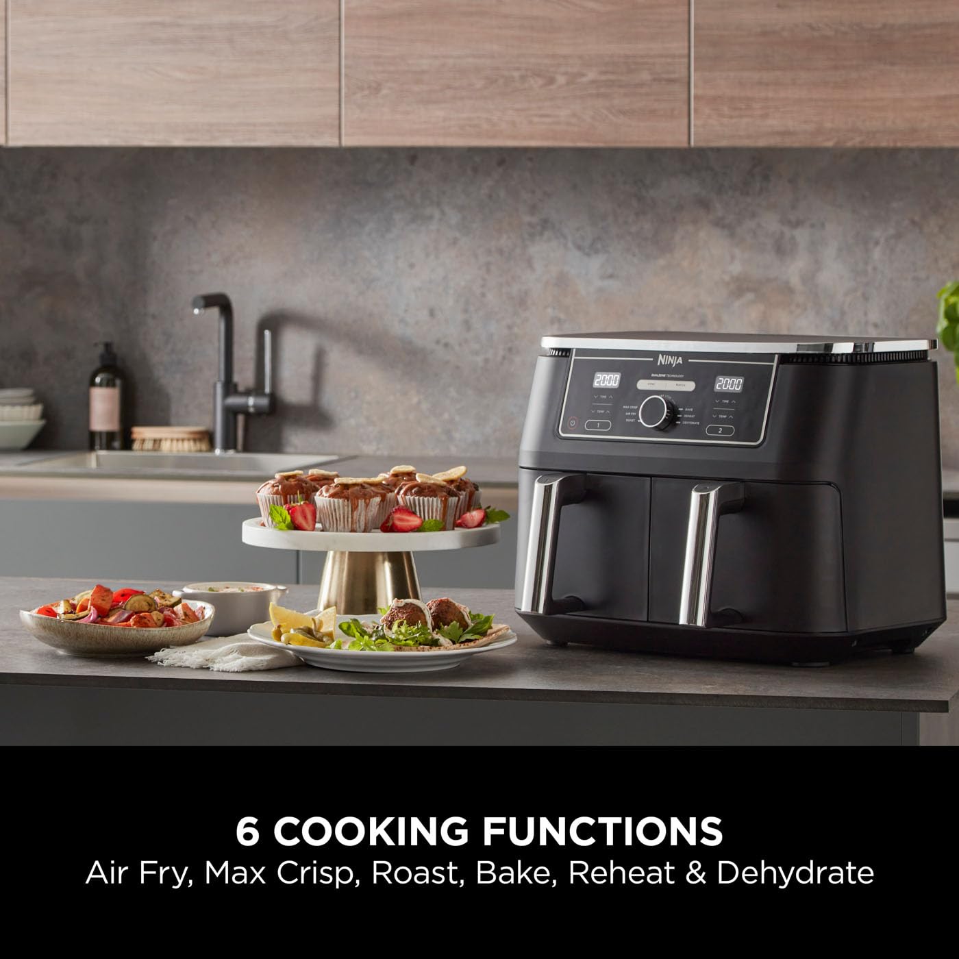 Ninja Foodi Max Dual Zone Air Fryer 9.5L Black AF400UK