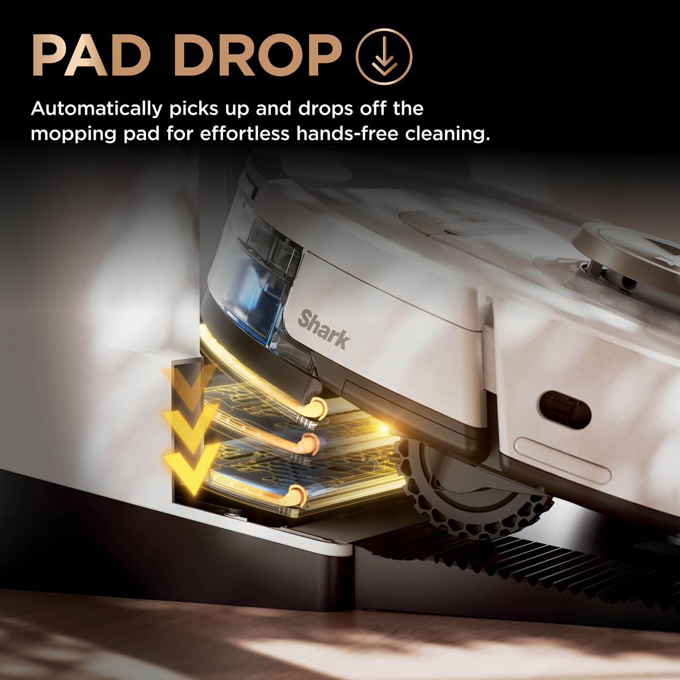 Shark PowerDetect Robot Vacuum and Mop with 60-Day Self-emptying and Cleaning Base - 3D LiDAR Navigation - Wi-Fi/App - 4 Anti-microbial Pads, 2 Odour Cartridges and 2 Brushes Incl. - White