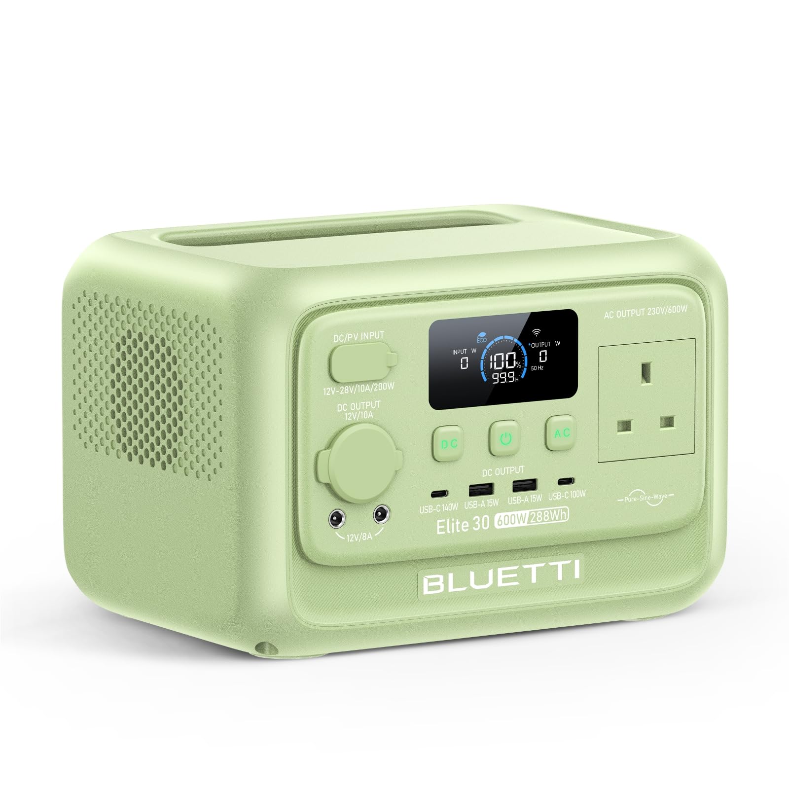 BLUETTI Elite 30 V2 Portable Power Station 288Wh Meadow Green