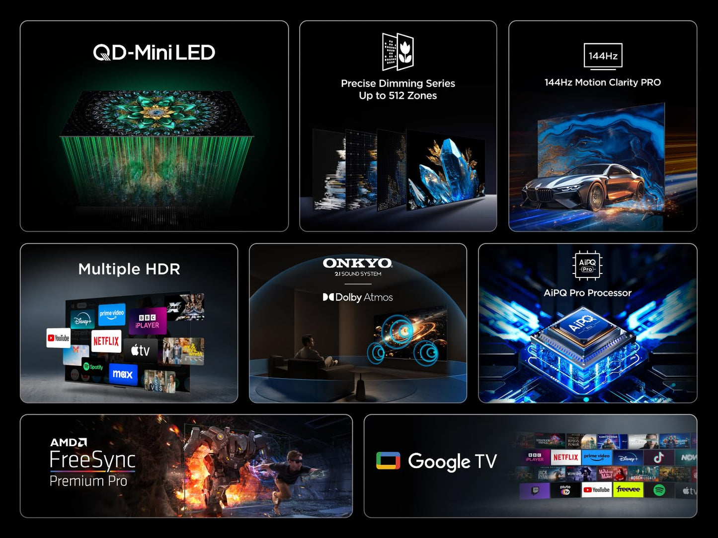 TCL 85Q6C-UK 85" QD-Mini LED 4K Google TV (2025)