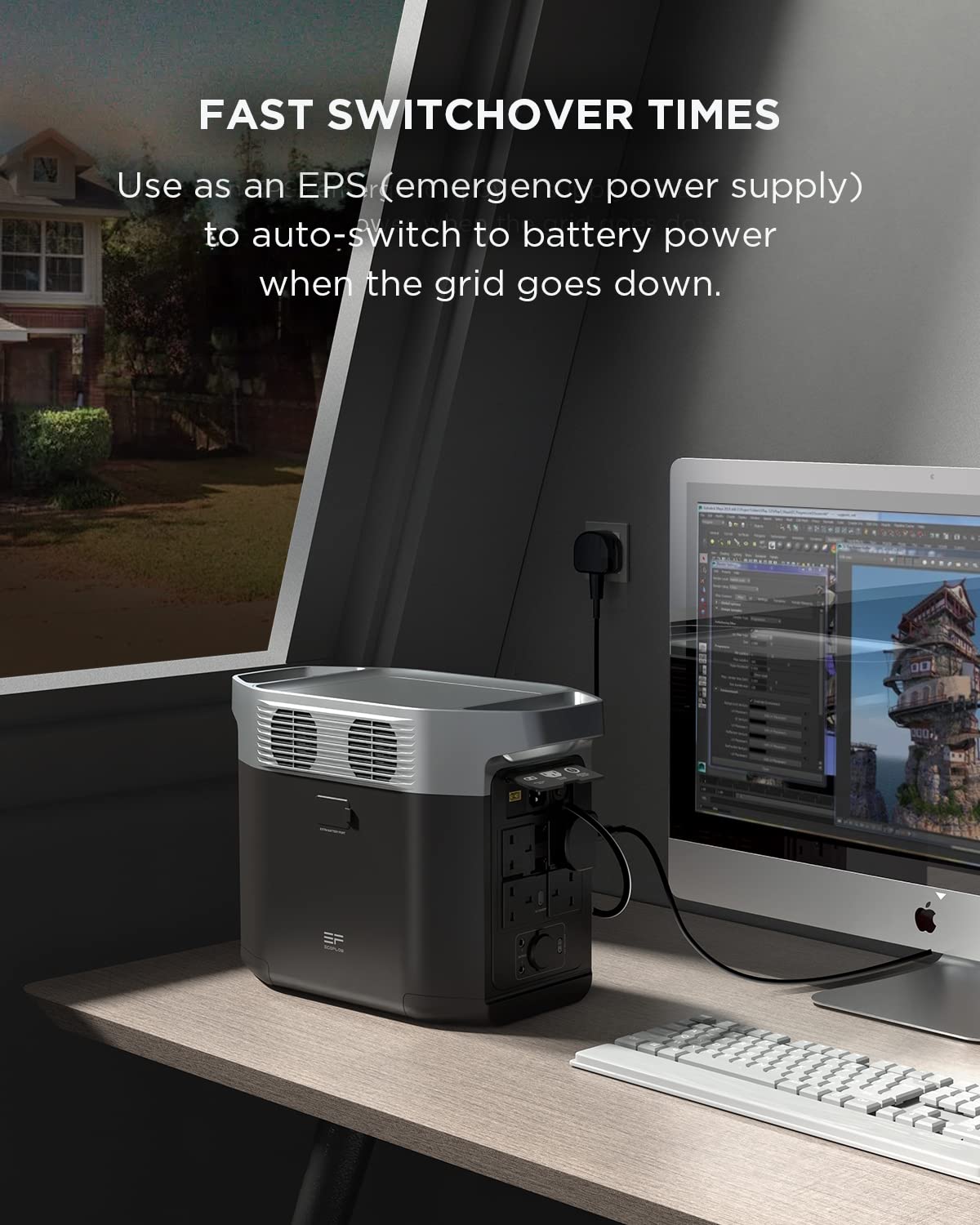 EcoFlow DELTA 2 Portable Power Station - Black 1kWh LFP