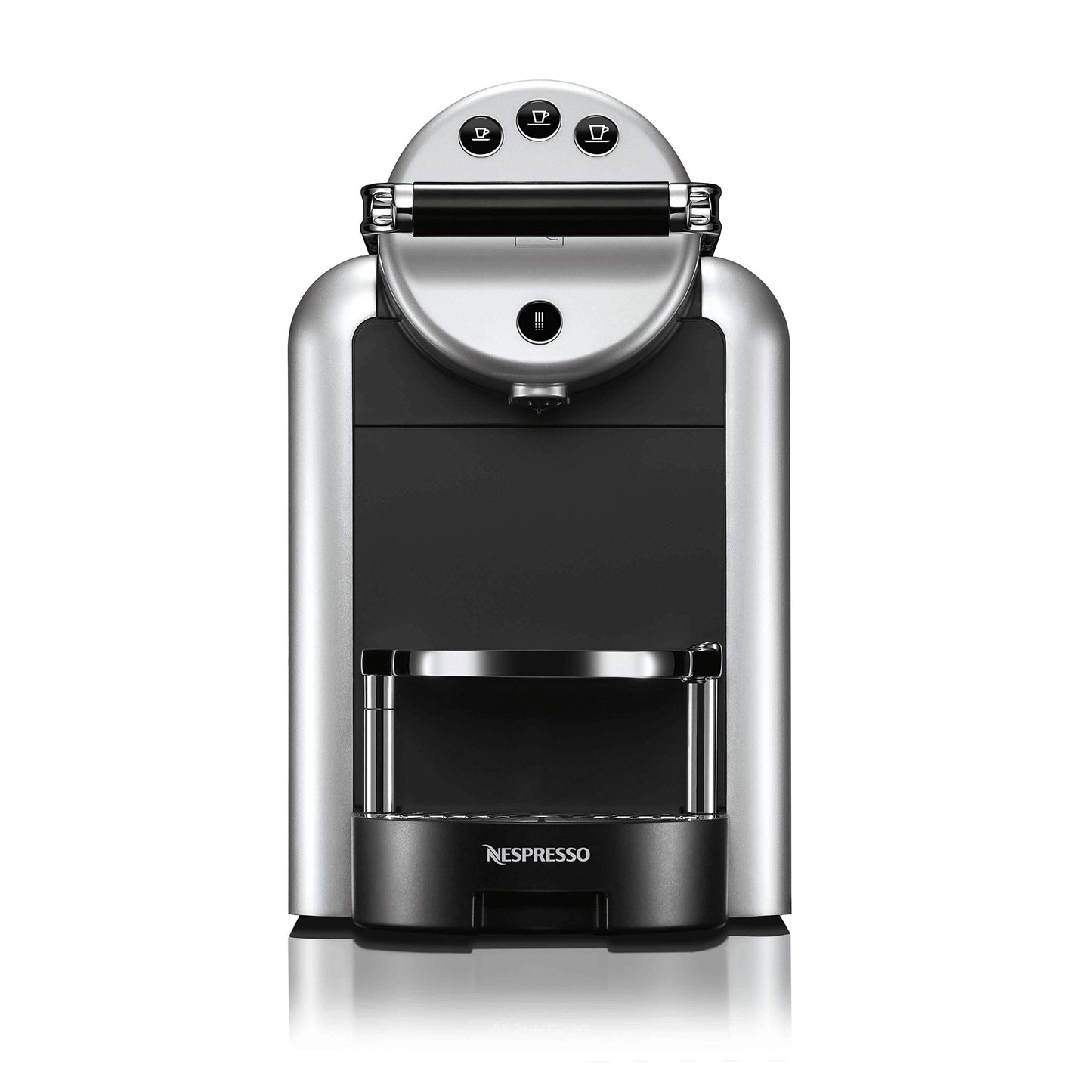 Nespresso Professional Zenius Automatic Coffee Machine with Aeroccino4 (Milk Frother) and 100 Coffee Capsules, Ideal for Small Offices – Silver