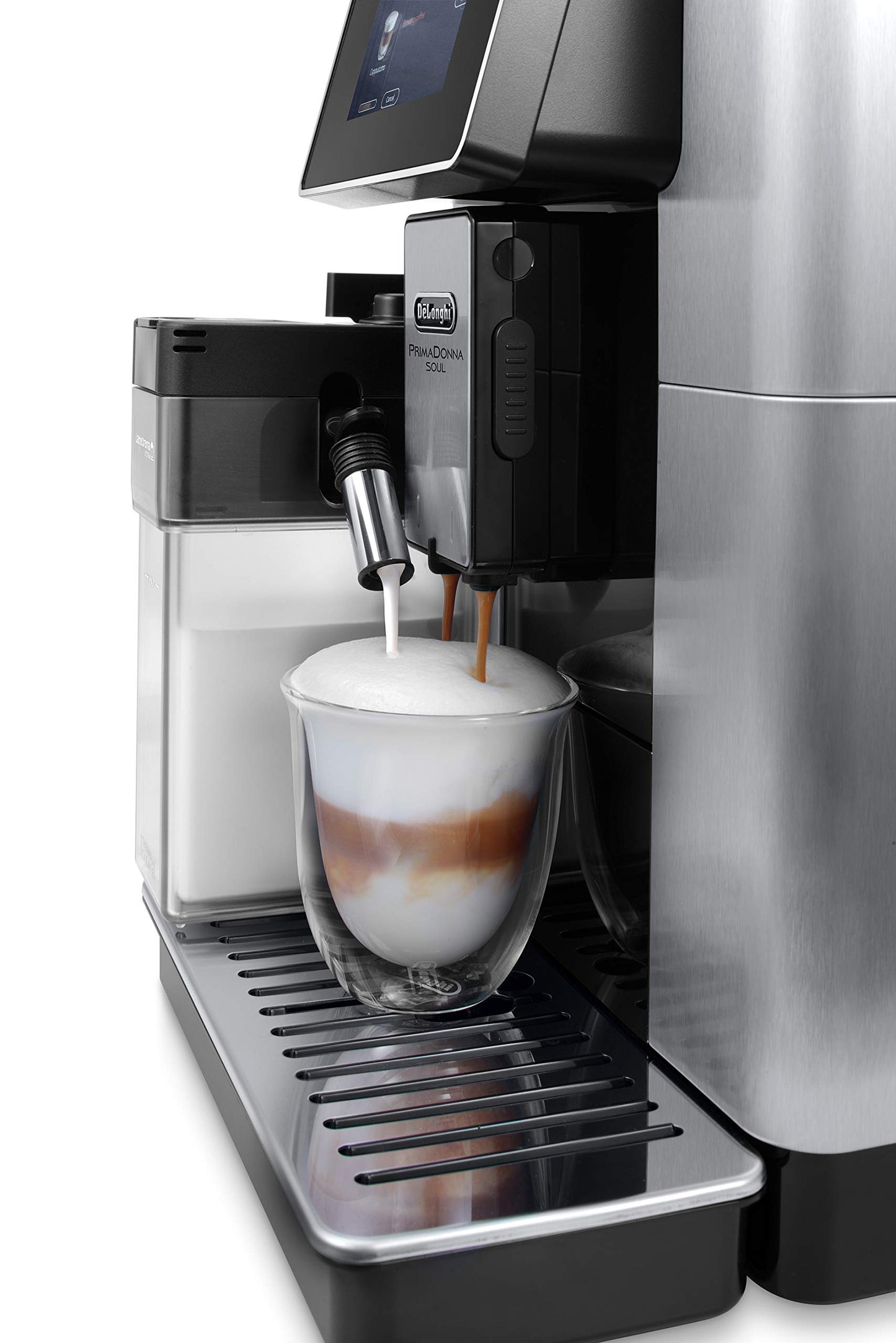 De'Longhi Primadonna Soul, Fully Automatic Bean to Cup, Espresso an Cappuccino Coffee Maker, ECAM610.75.mb, 2.2 liters, Black and Silver