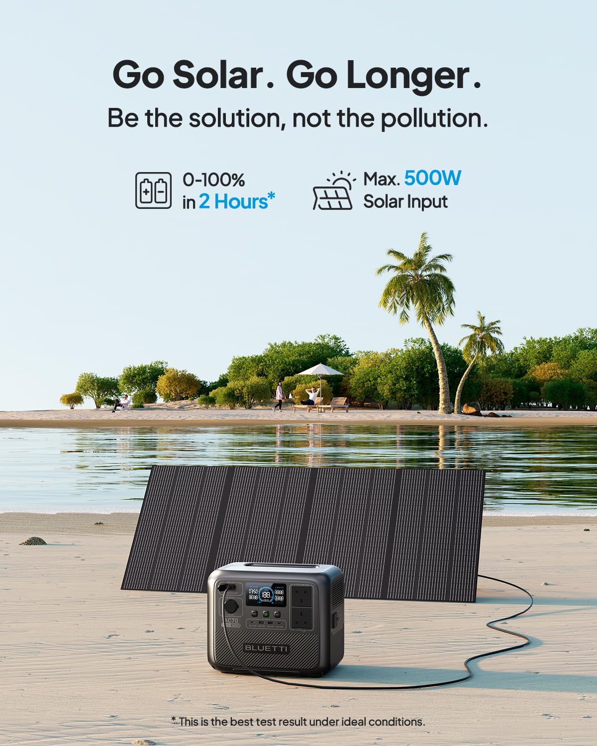 Bluetti AC70 Portable Power Station 768Wh Black