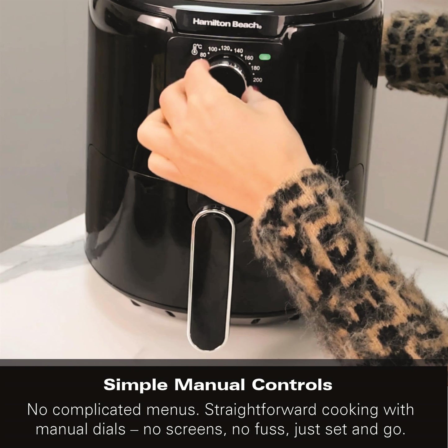 Hamilton Beach SimpliFry 4.2L Air Fryer - Black HB4001