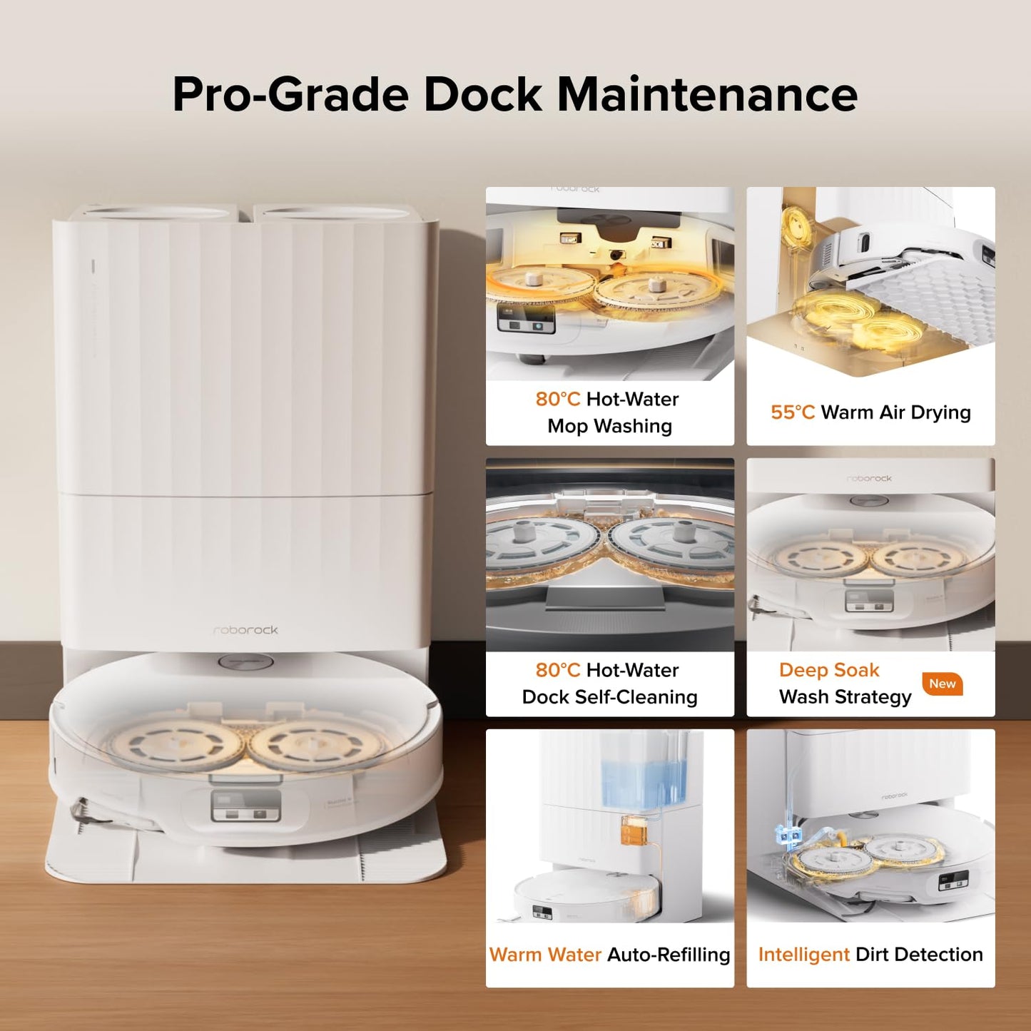 roborock Qrevo Edge 2 Robot Vacuum Cleaner with Mop, 25,000 Pa HyperSuction, Zero-Tangle, 3.14" Ultra-Slim, AI Obstacle Avoidance, FlexiArm Technology, 80°C Hot-Water Mop Washing & Dock Self-Cleaning