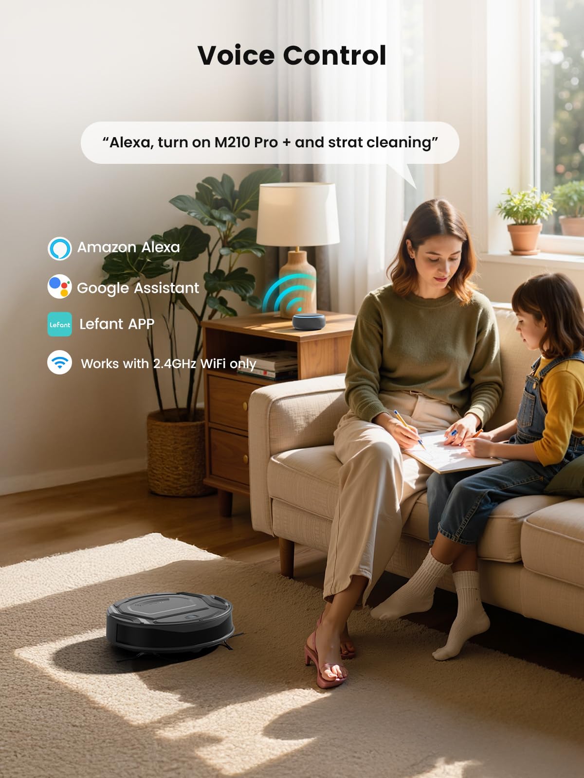 Lefant M210P Robot Vacuum Cleaner - Matte Black 2200Pa