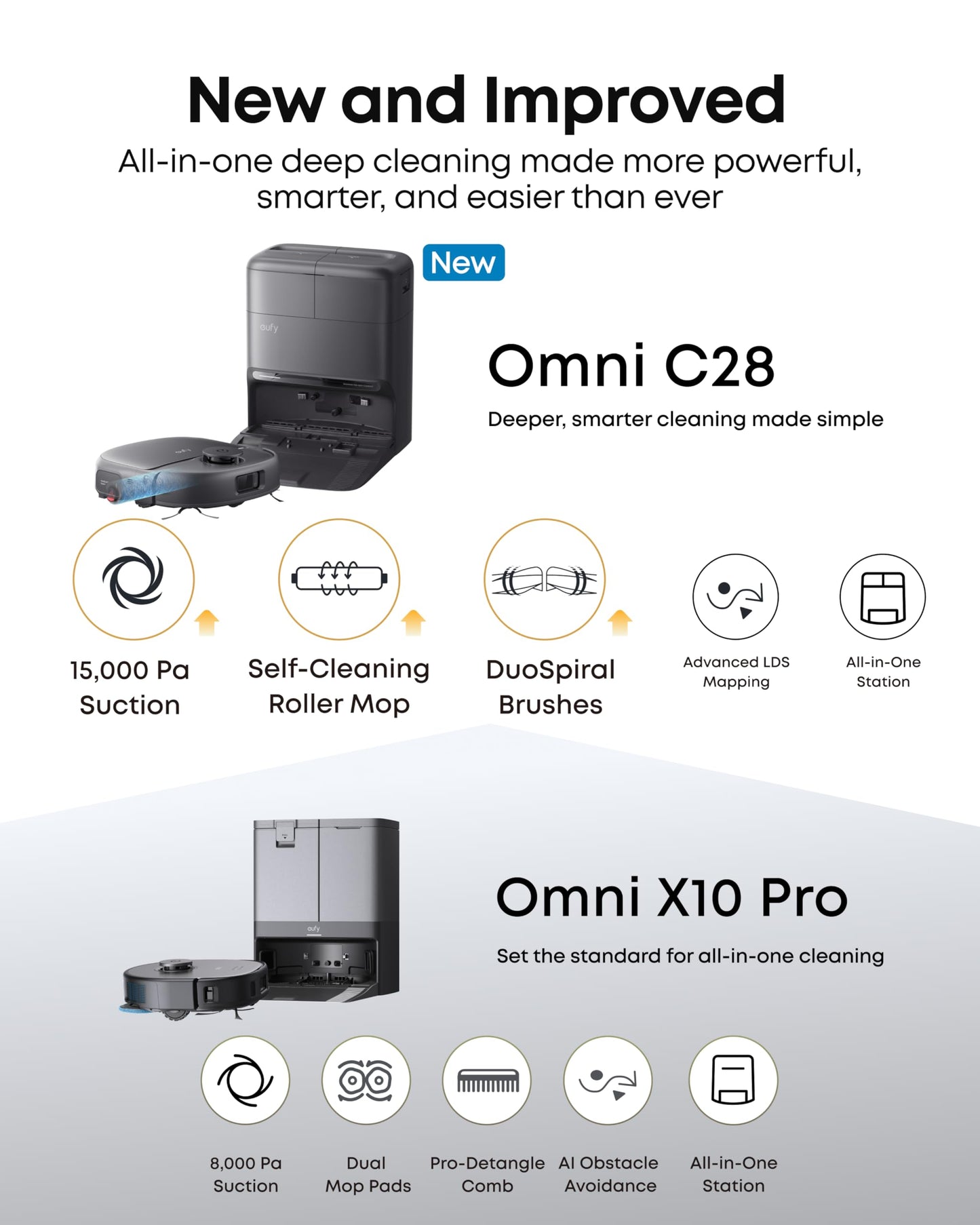 Eufy X10 Pro Omni Robot Vacuum and Mop - Black