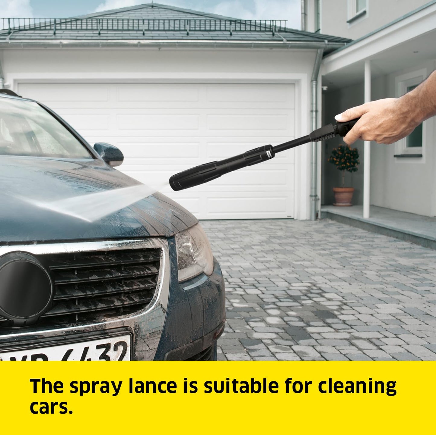 Kärcher K 5 Classic Home Pressure Washer, Pressure: max. 145 bar, Flow Rate: 500 l/h, Area: 40 m²/h, Water Filter, Weight: 5.6 kg, high-Pressure Gun, Dirt Blaster, Spray Lance, Home Kit