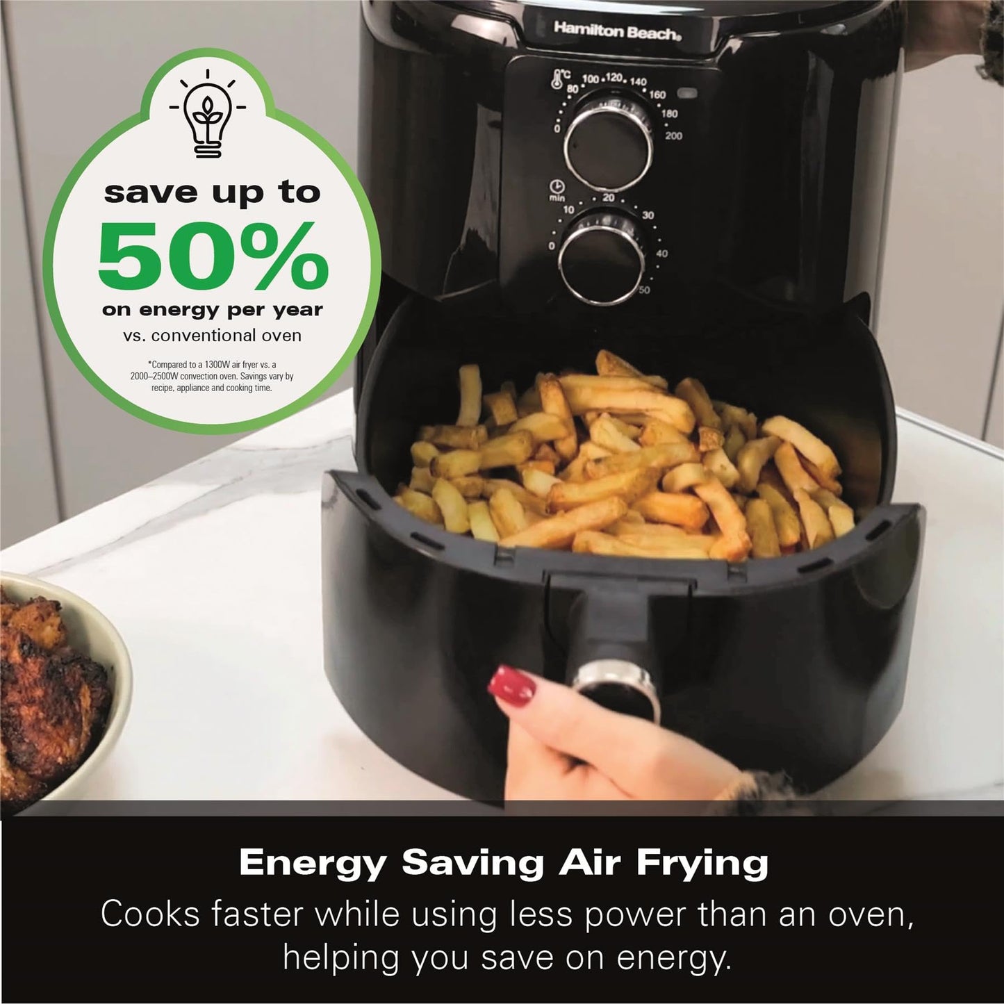 Hamilton Beach SimpliFry 4.2L Air Fryer - Black HB4001