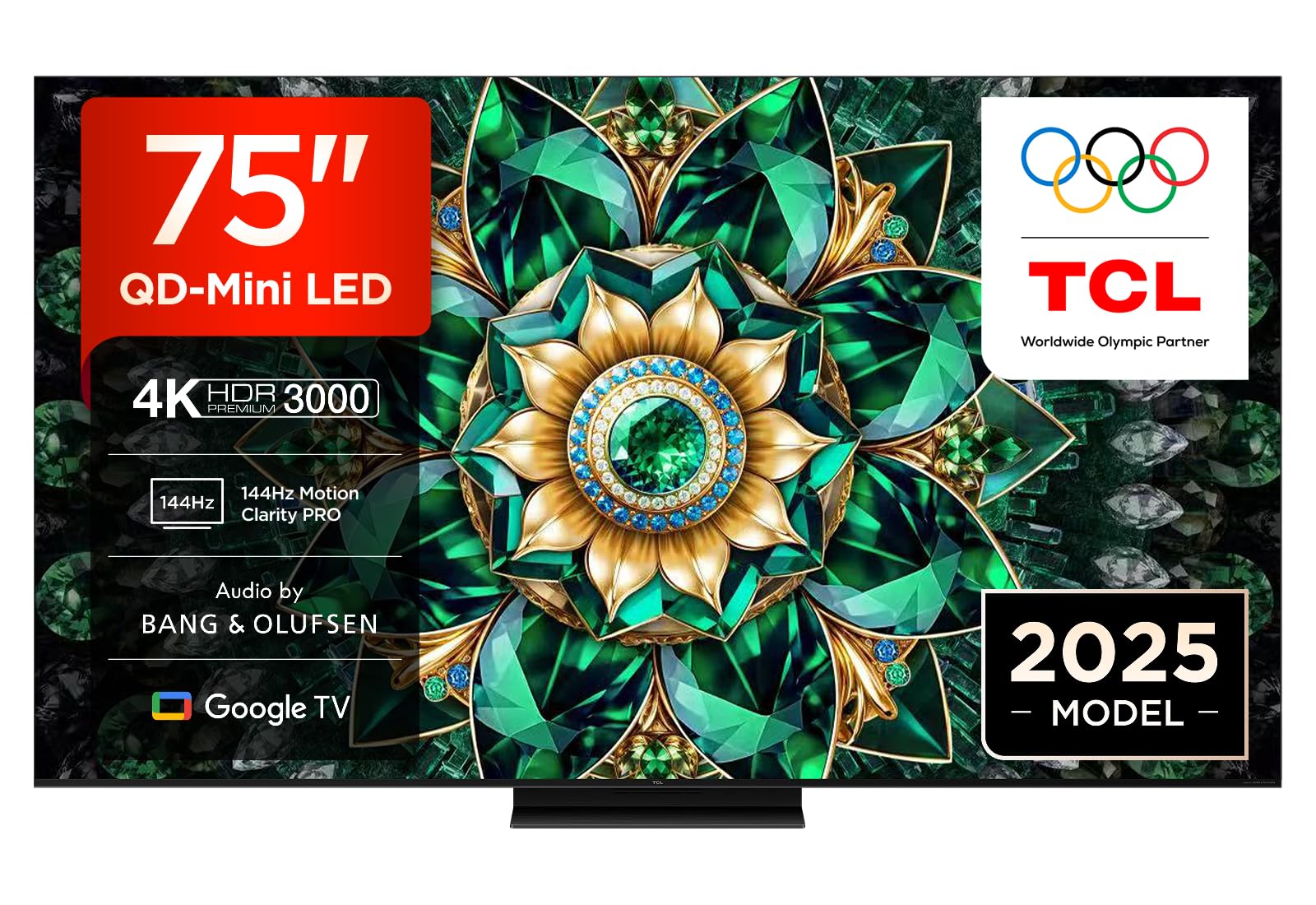 TCL 75Q7C-UK 75" QD-Mini LED 4K Google TV - Brushed Dark Metal