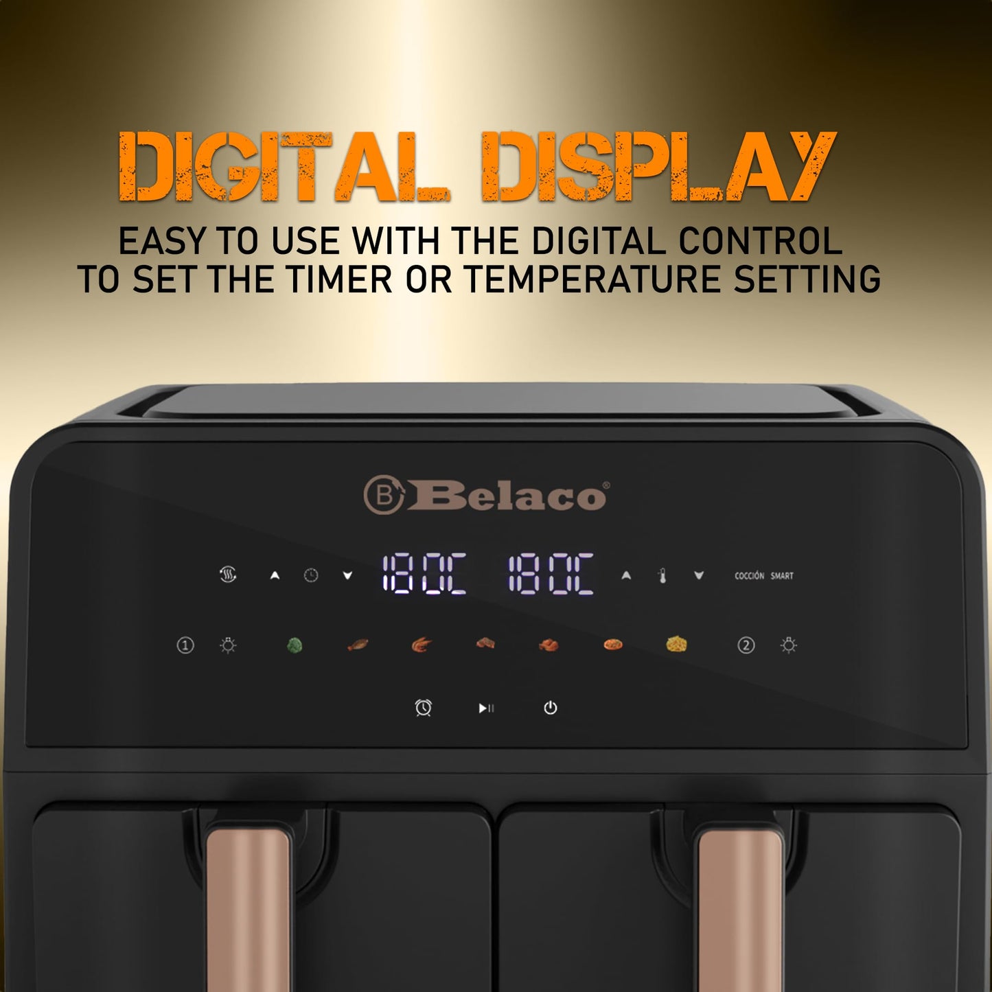 Belaco 9L Dual Zone Air Fryer - Black BEL-AF-03